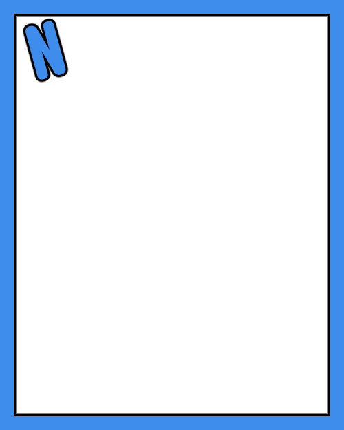 A blank frame for a faux gacha card. The rank is 'N'.