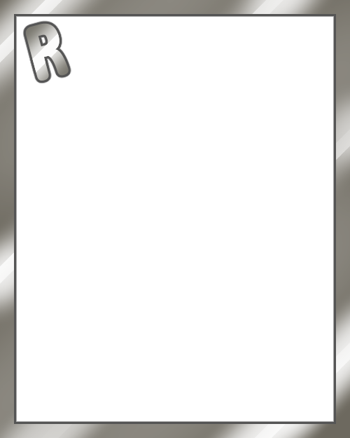 A blank frame for a faux gacha card. The rank is 'R'.